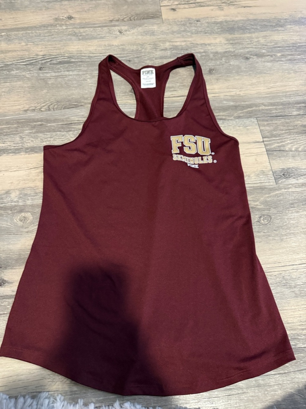 PINK Victoria's Secret Maroon FSU Racerback Tank